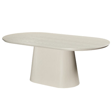 Tovas Oval Dining Table Ivory