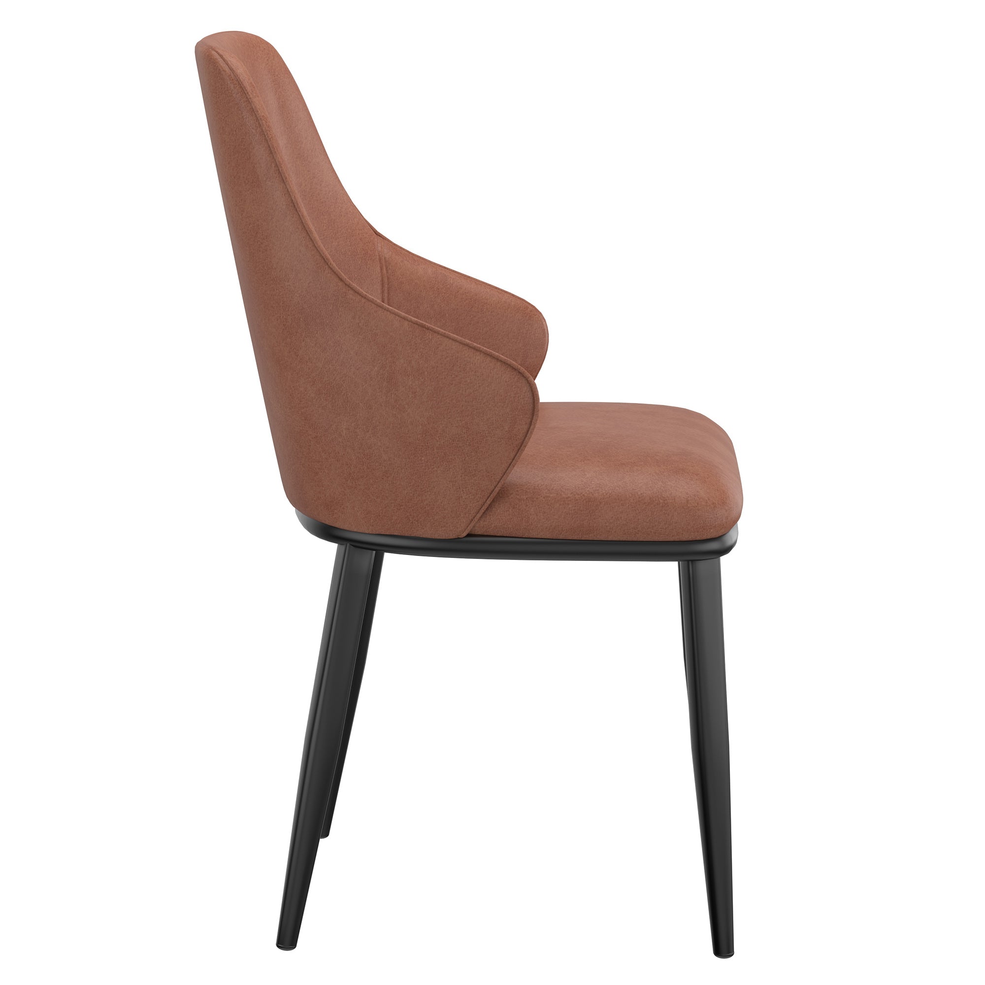 Kash Side Chairs Saddle Faux Leather