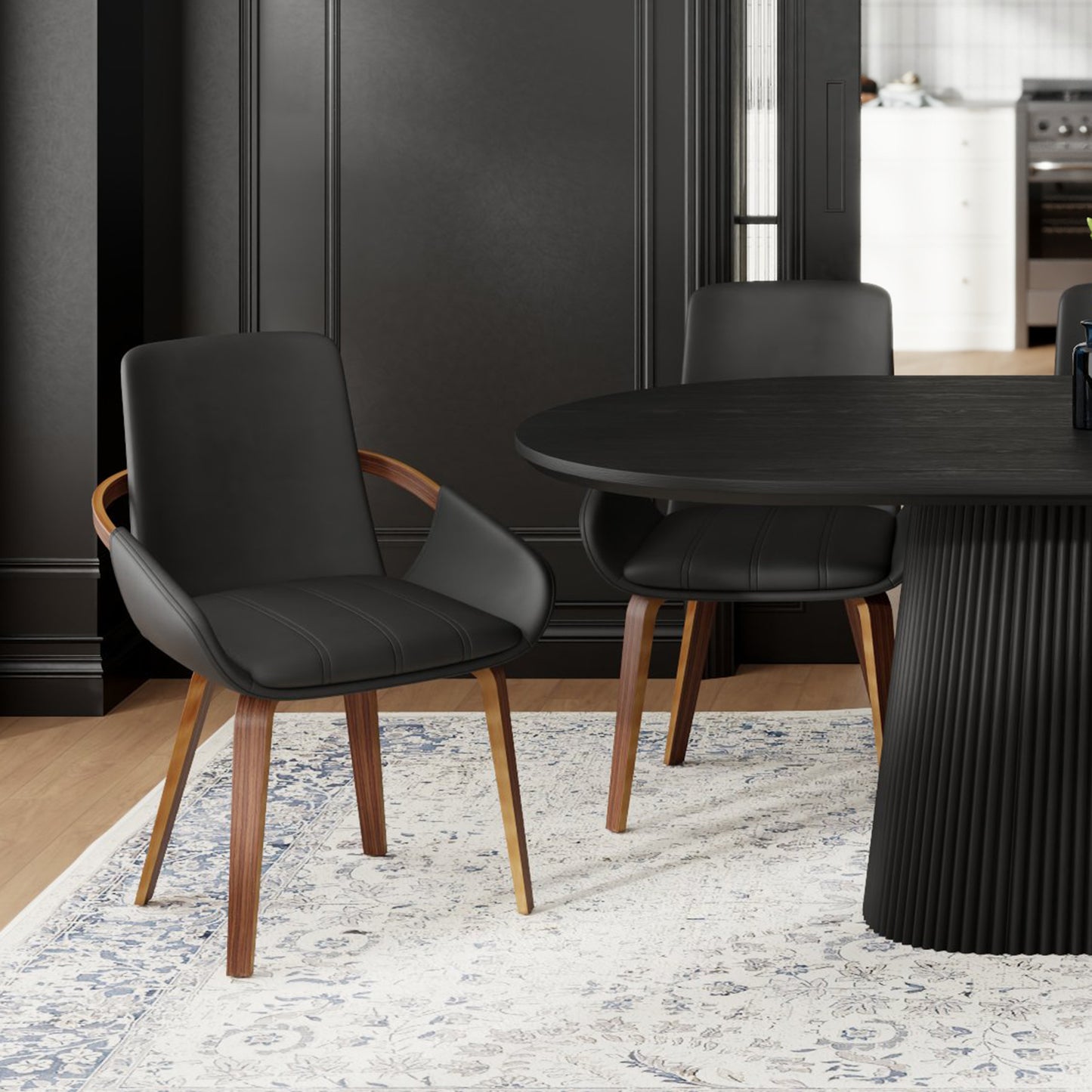 CASPIAN-DINING CHAIR-BLACK