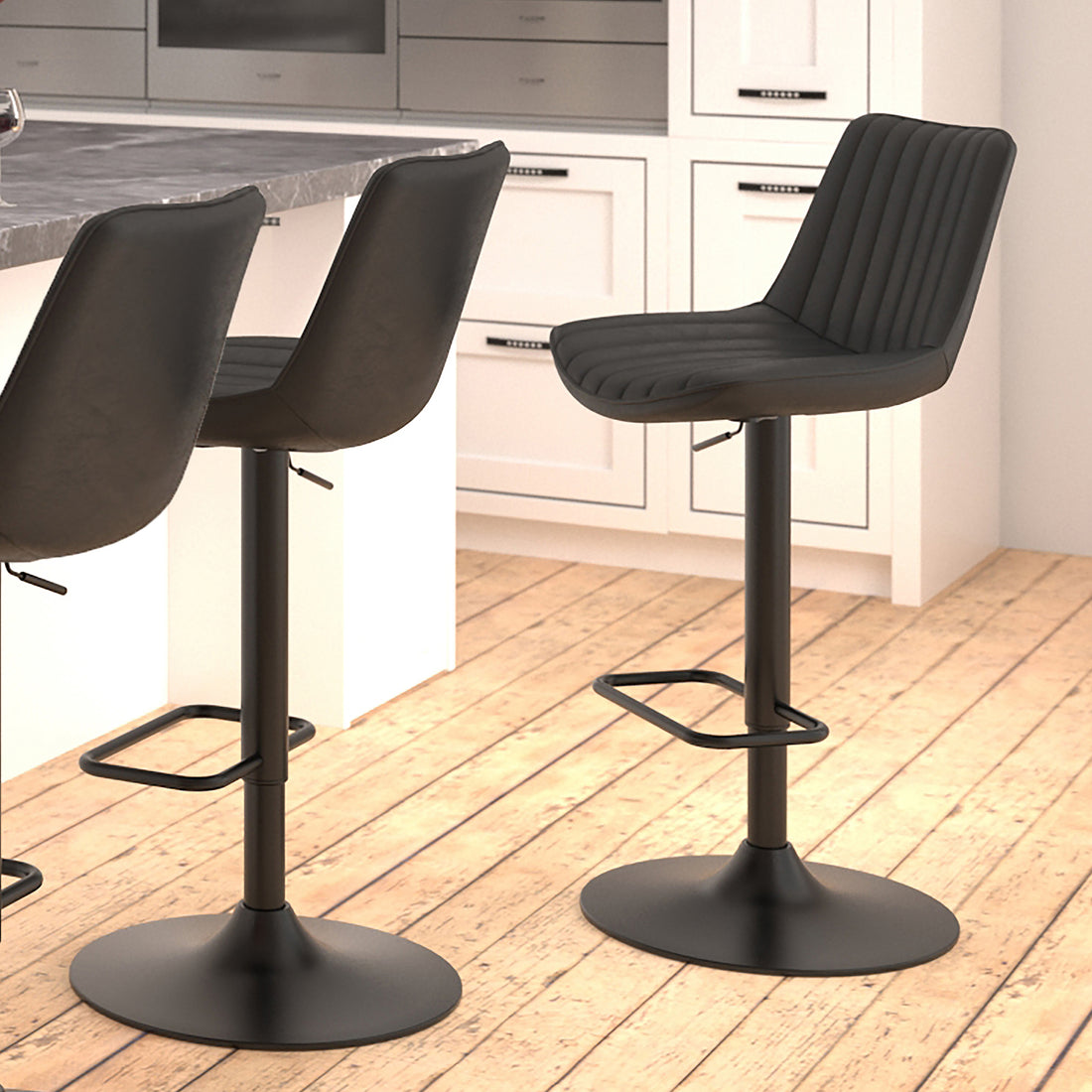 Kosi Air Lift Stools Black