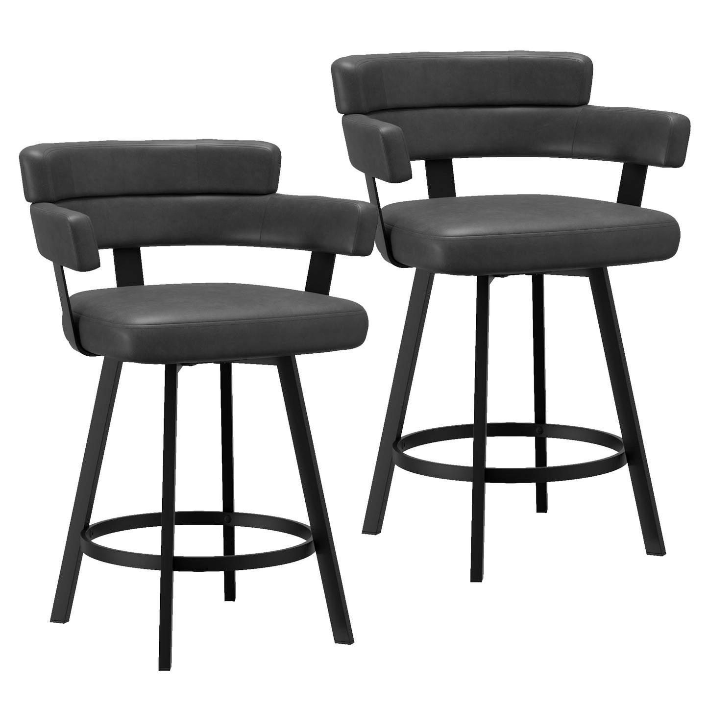 Oberon Counter Stools Charcoal