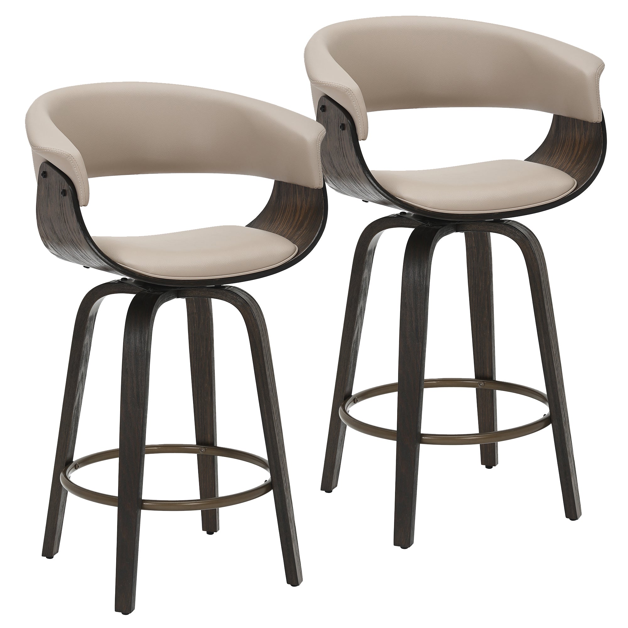 Holt Counter Stools Mushroom Walnut