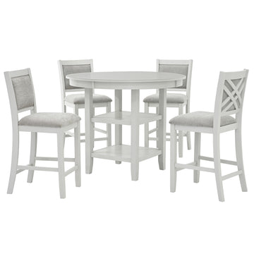 Samuel Pub Set White Wash