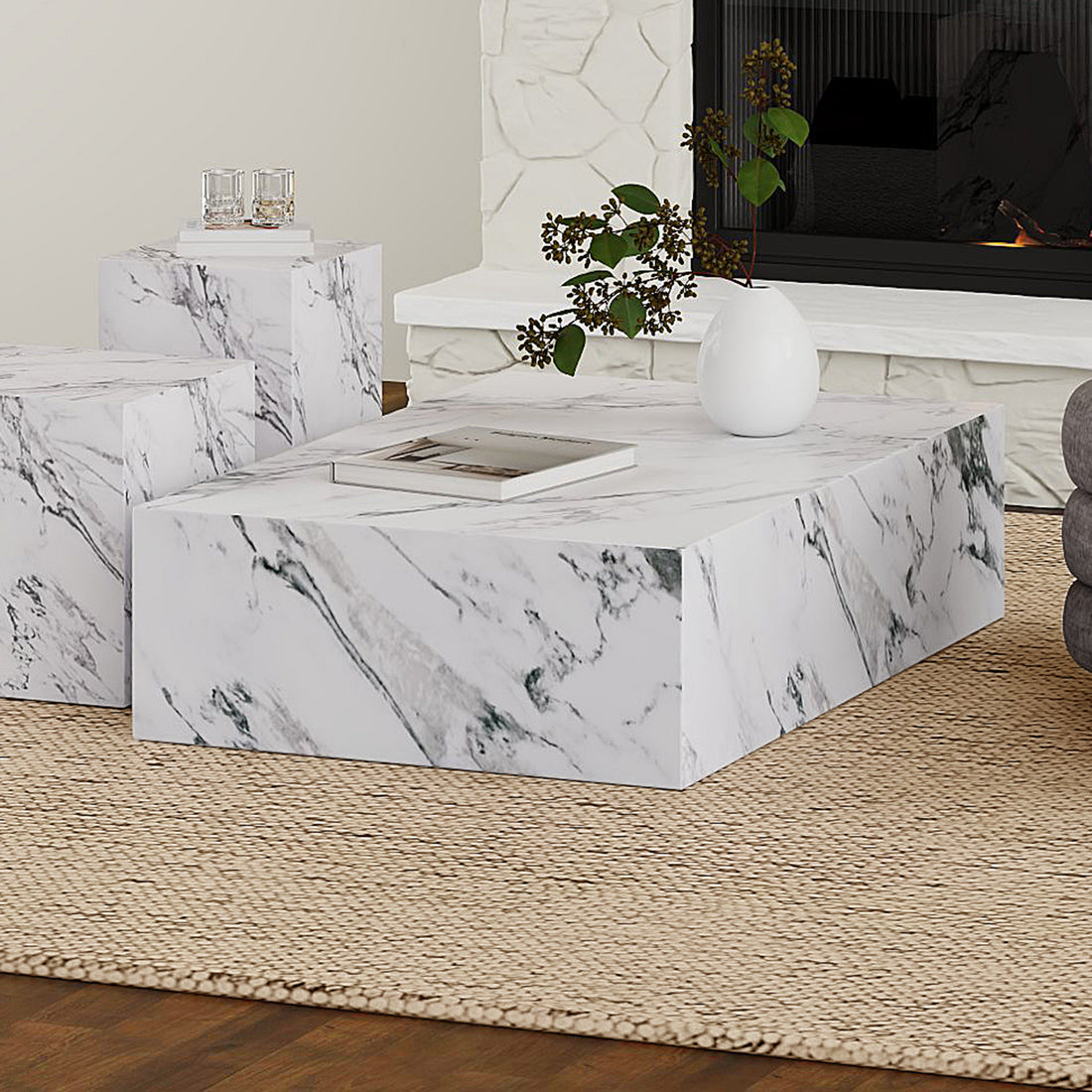Artemis Coffee Table Bulgari White