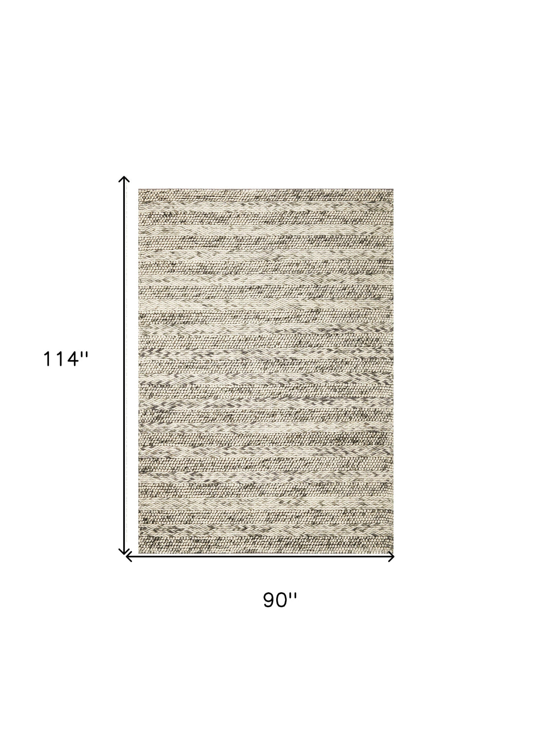Wool Striped Hand Woven Area Rug