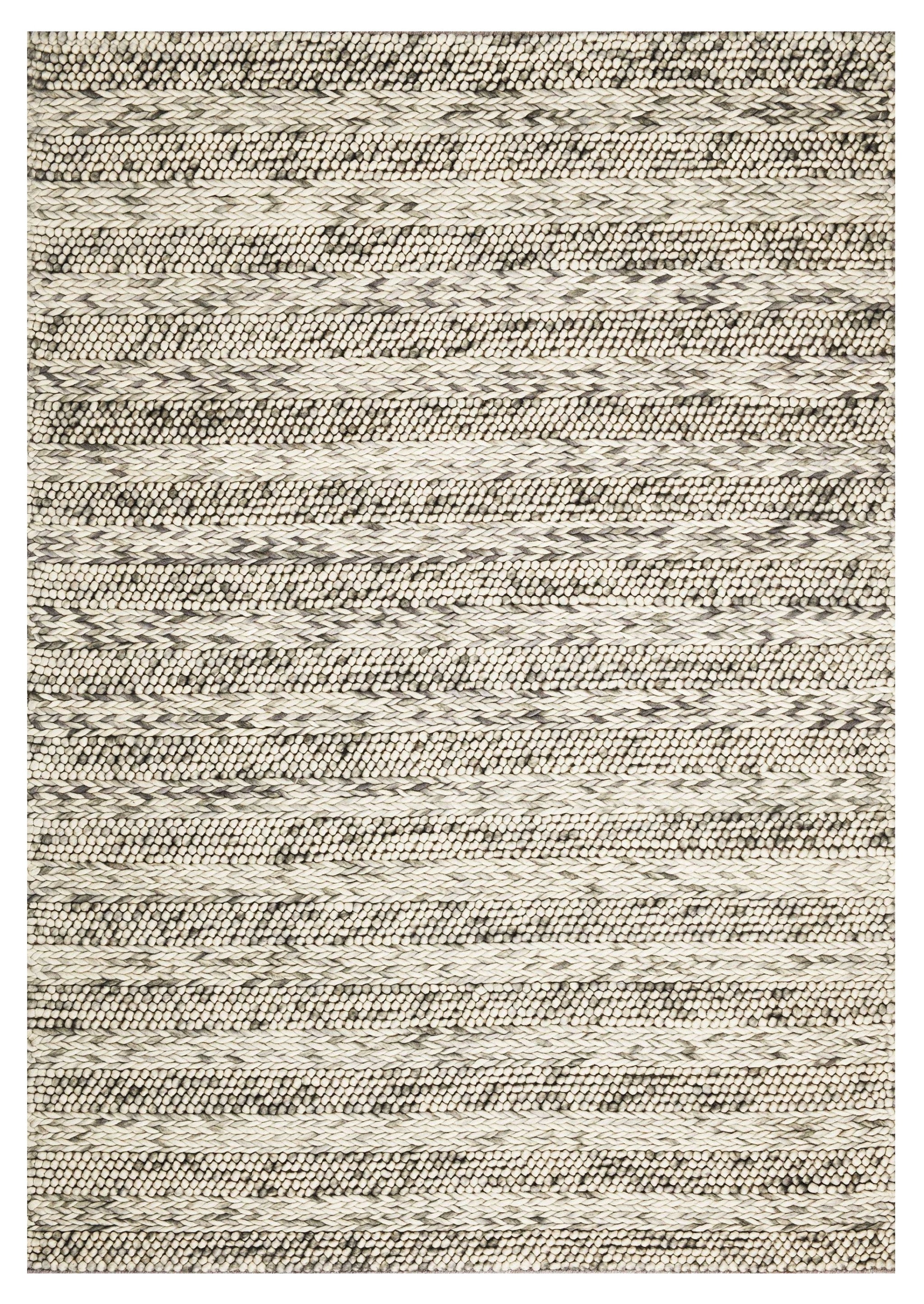 Wool Striped Hand Woven Area Rug