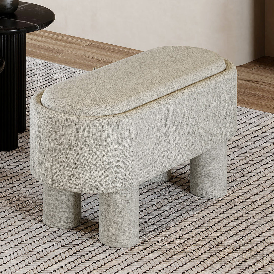 Sezron Storage Bench Warm Grey