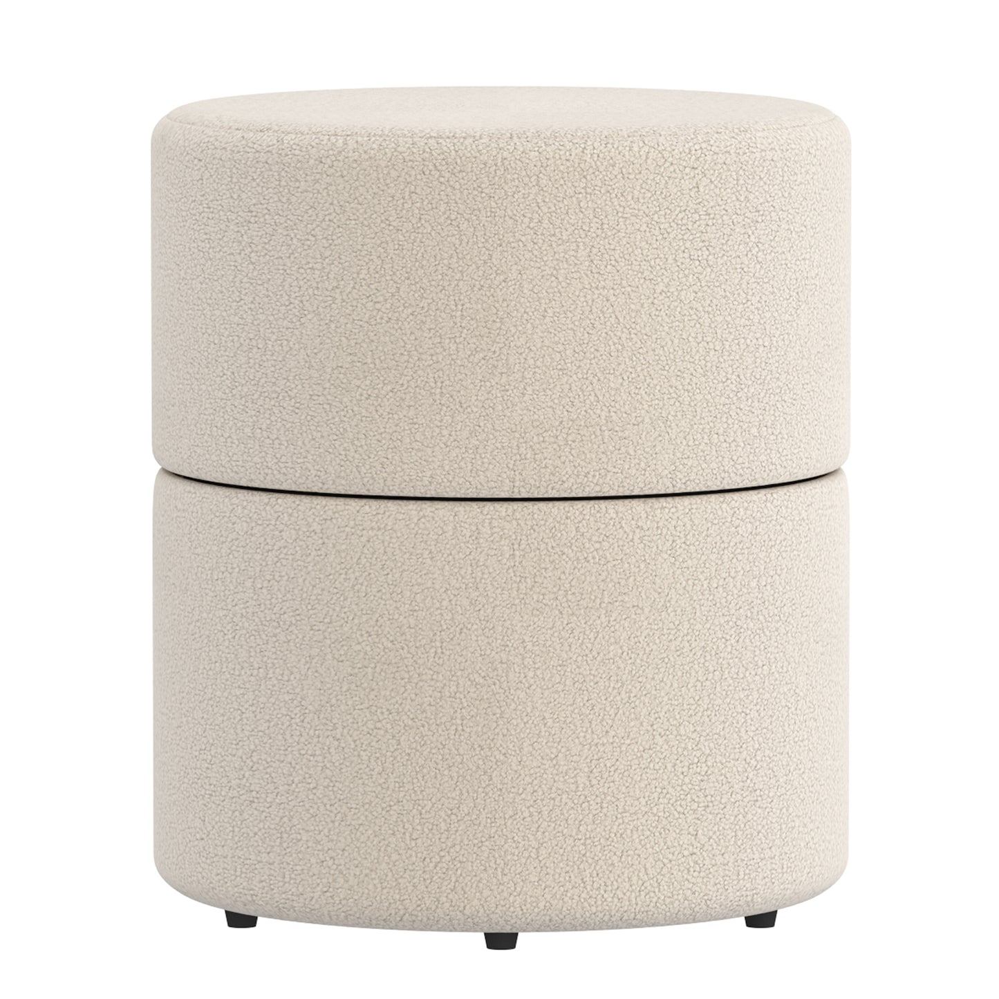 Novar Round Swivel Ottoman Cream
