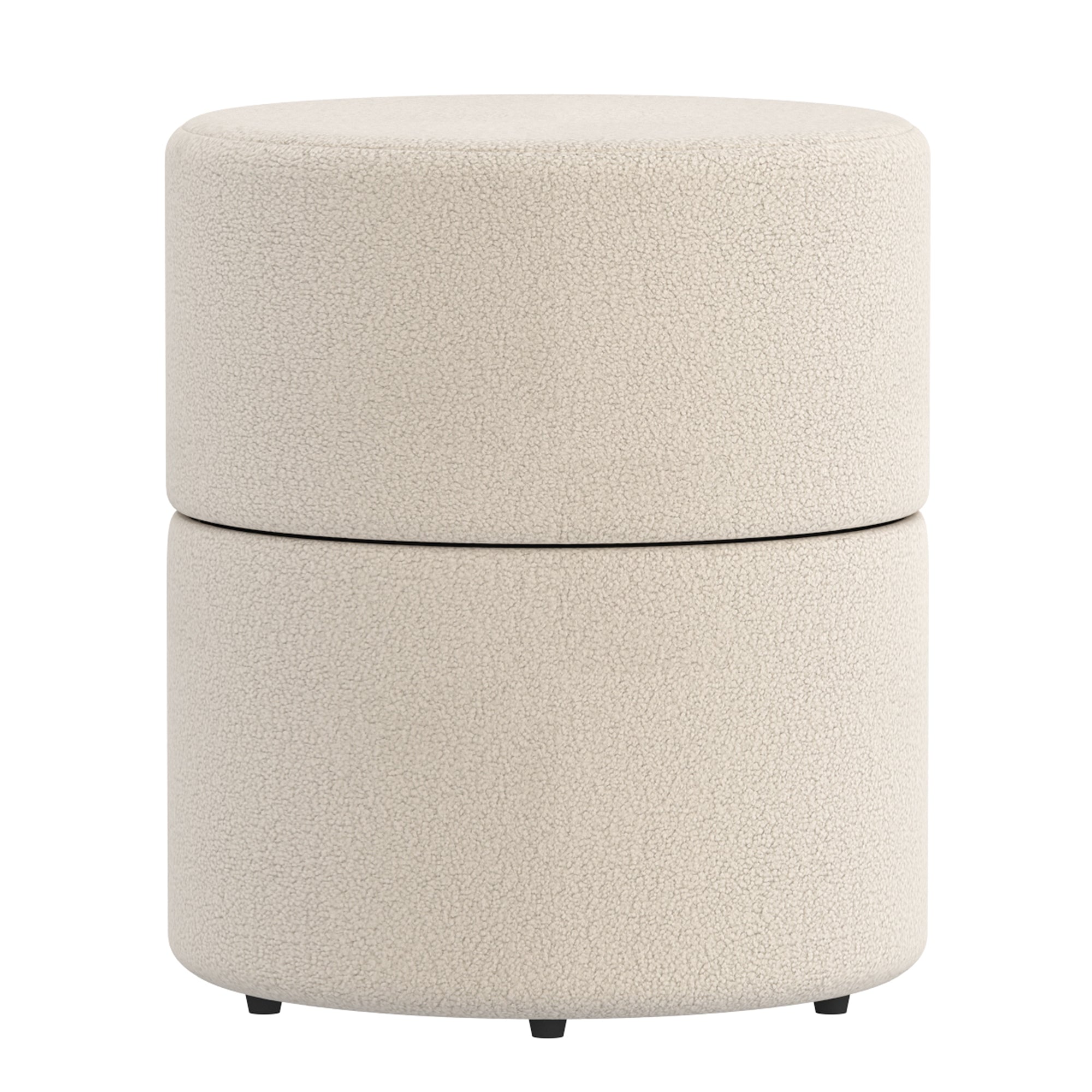 Novar Round Swivel Ottoman Cream