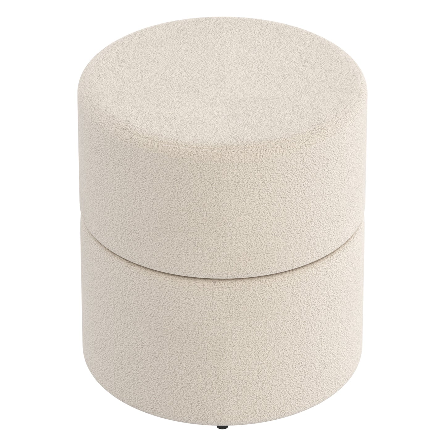 Novar Round Swivel Ottoman Cream