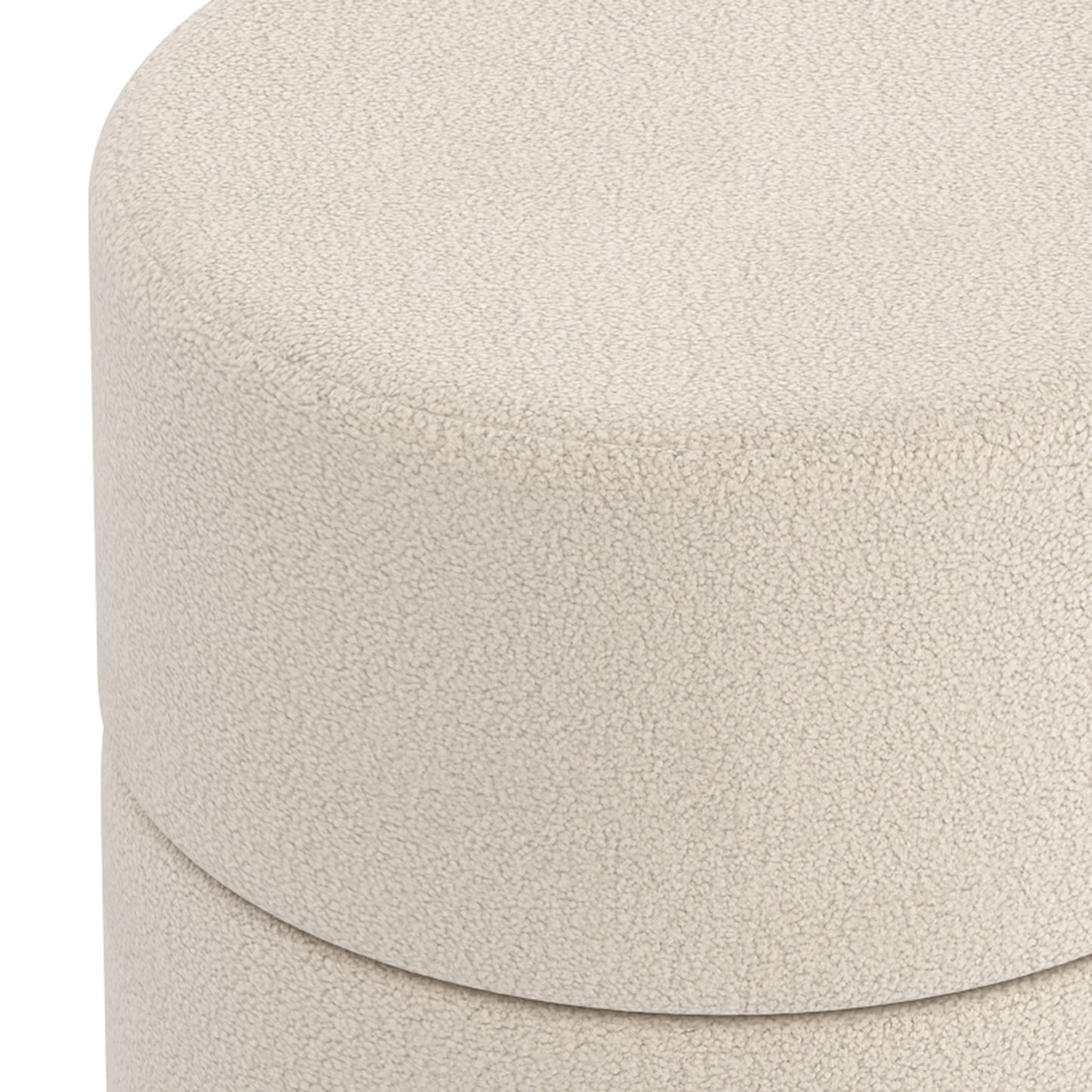 Novar Round Swivel Ottoman Cream