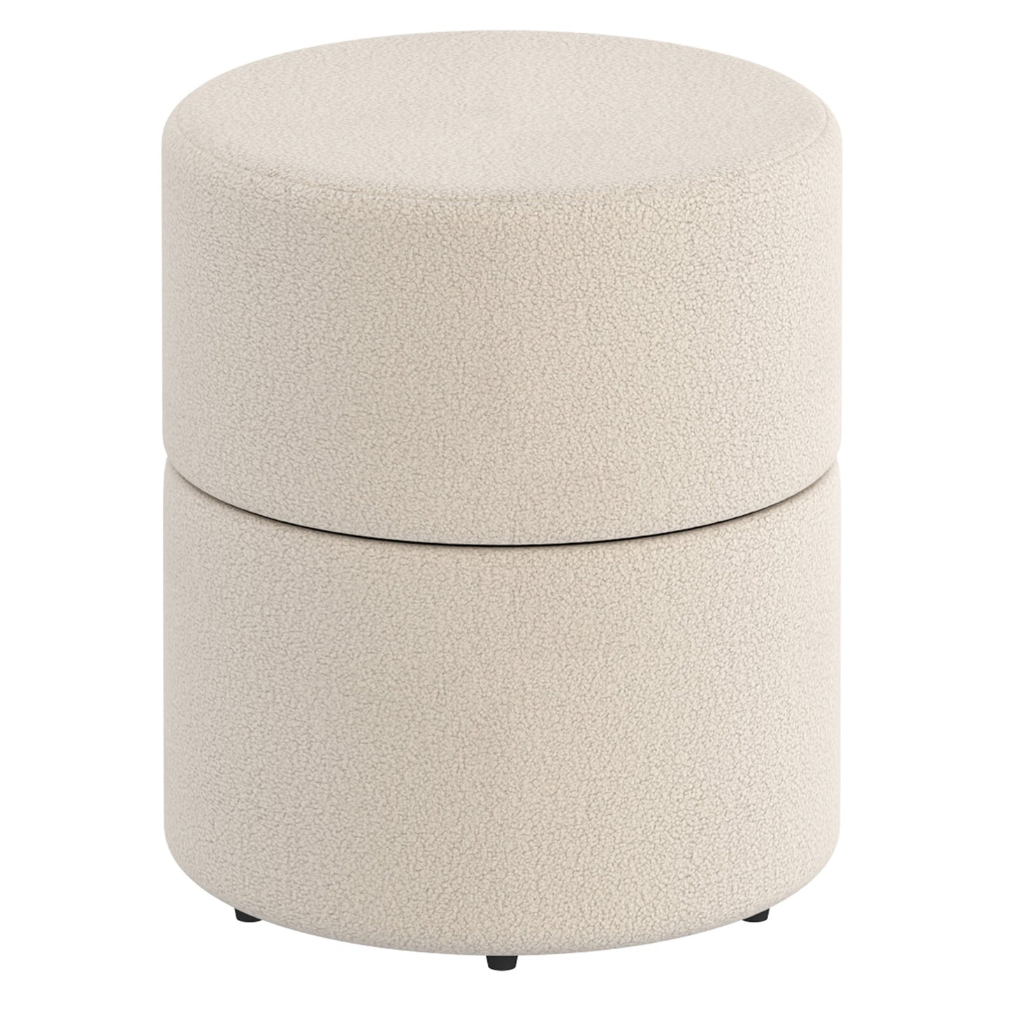 Novar Round Swivel Ottoman Cream