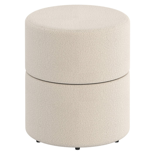 Novar Round Swivel Ottoman Cream