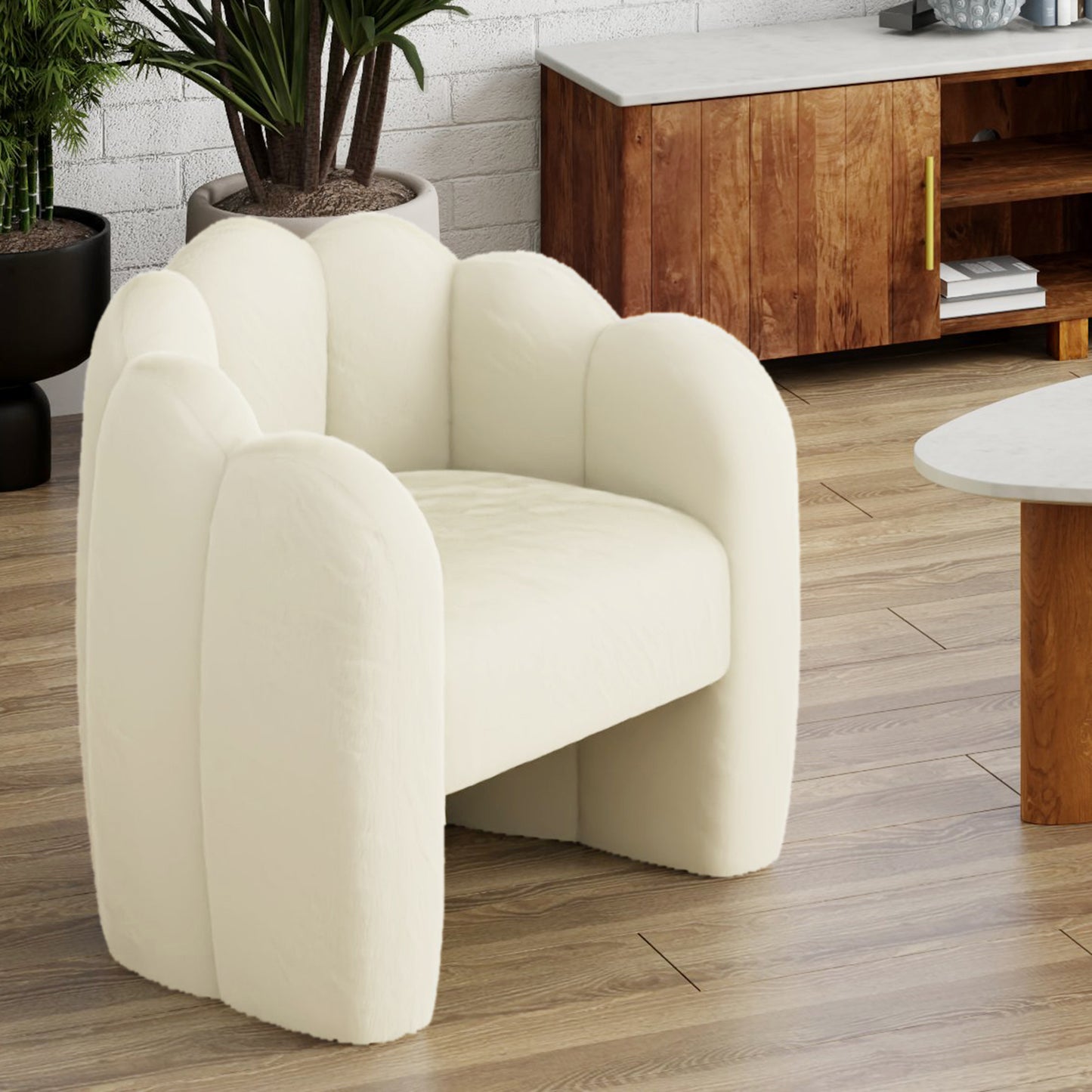 PANDORA-ACCENT CHAIR-IVORY