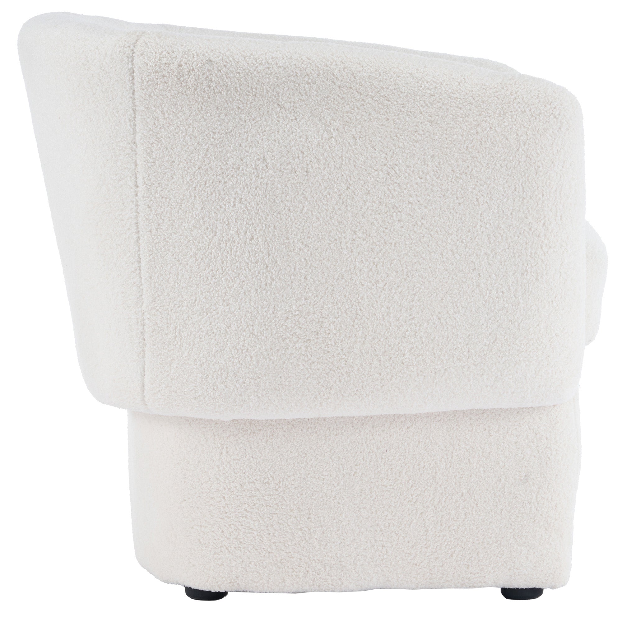 Sheri Accent Chair White Boucle