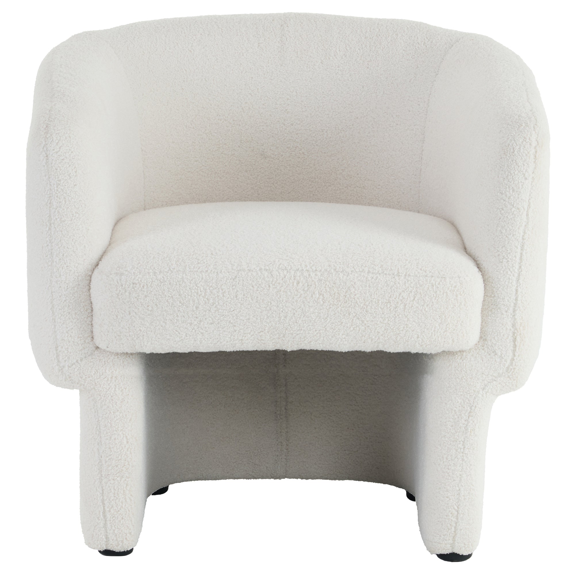 Sheri Accent Chair White Boucle