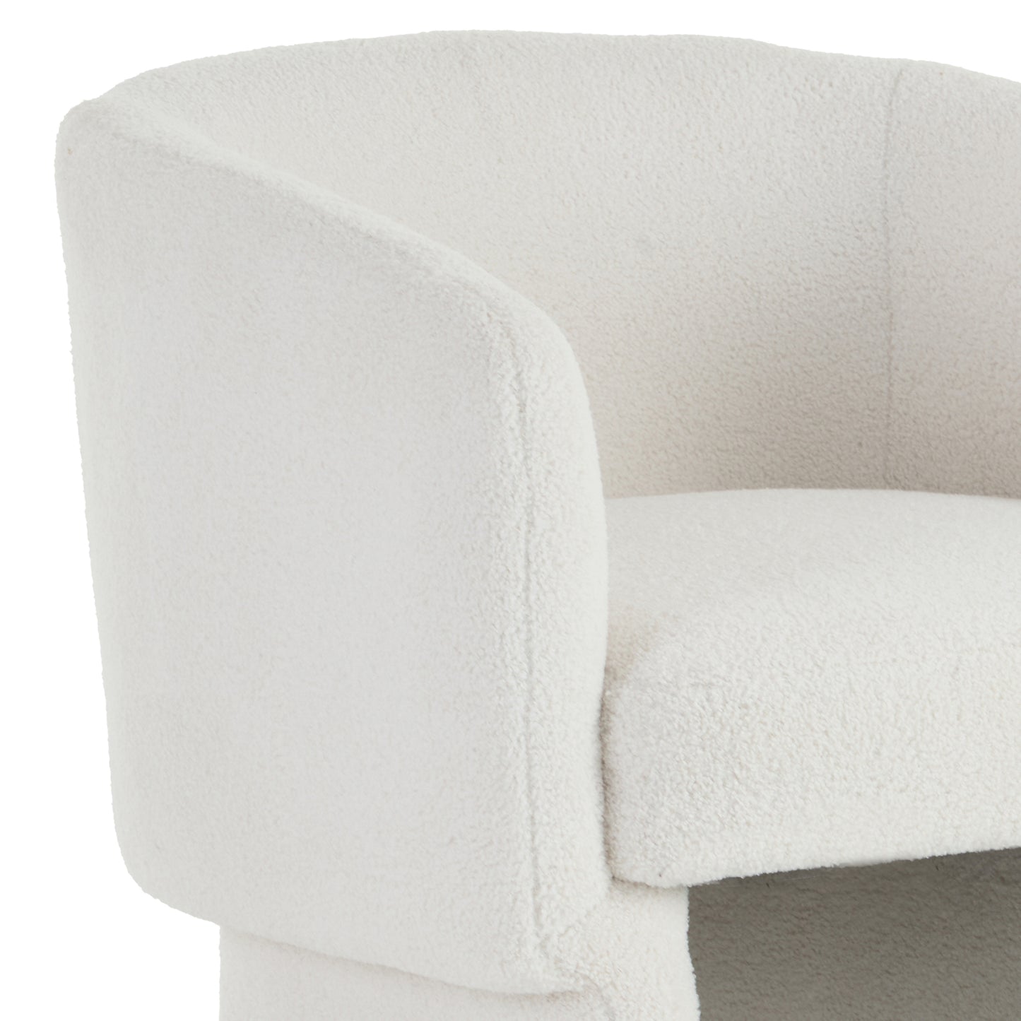 SHERI-ACCENT CHAIR-WHITE BOUCLE