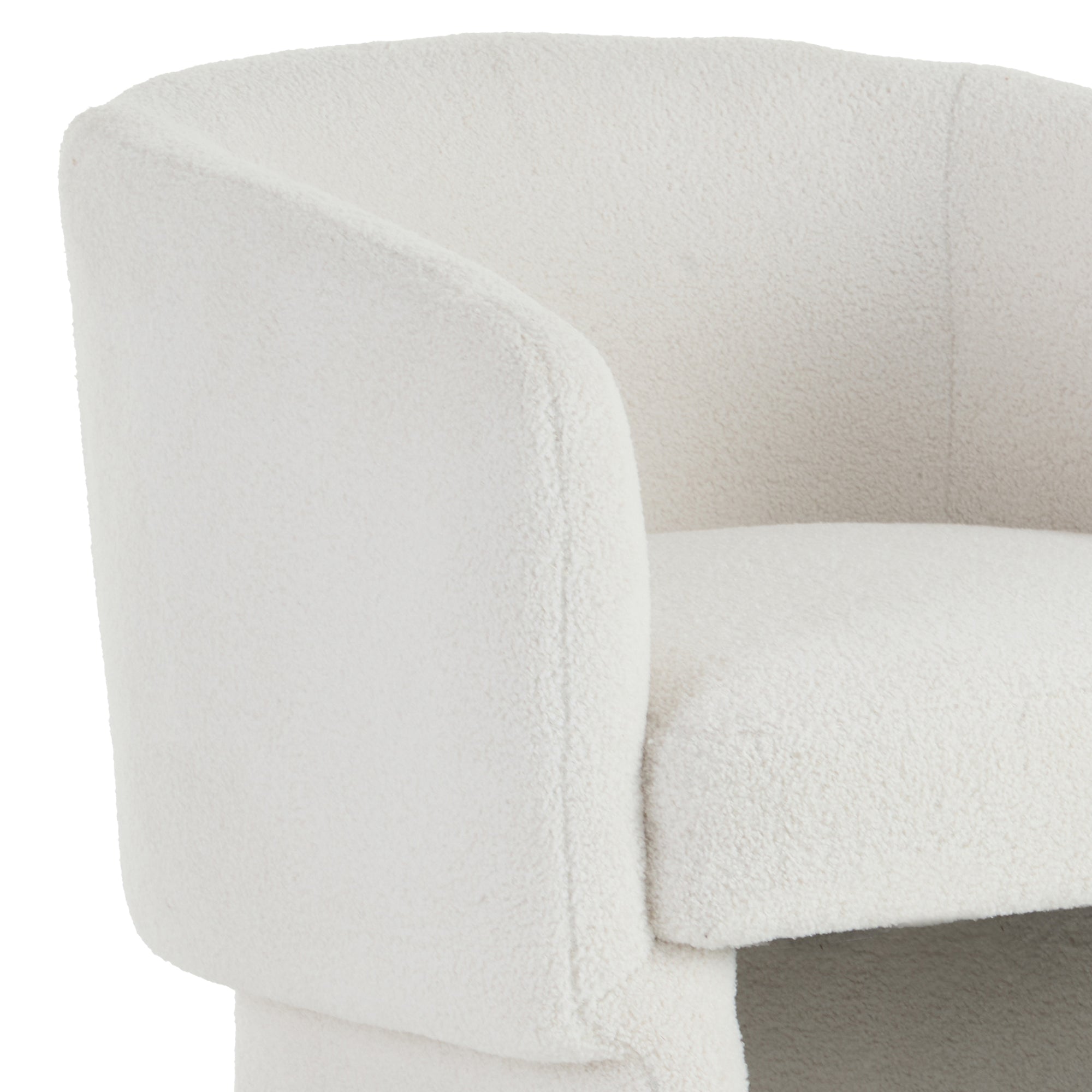 Sheri Accent Chair White Boucle