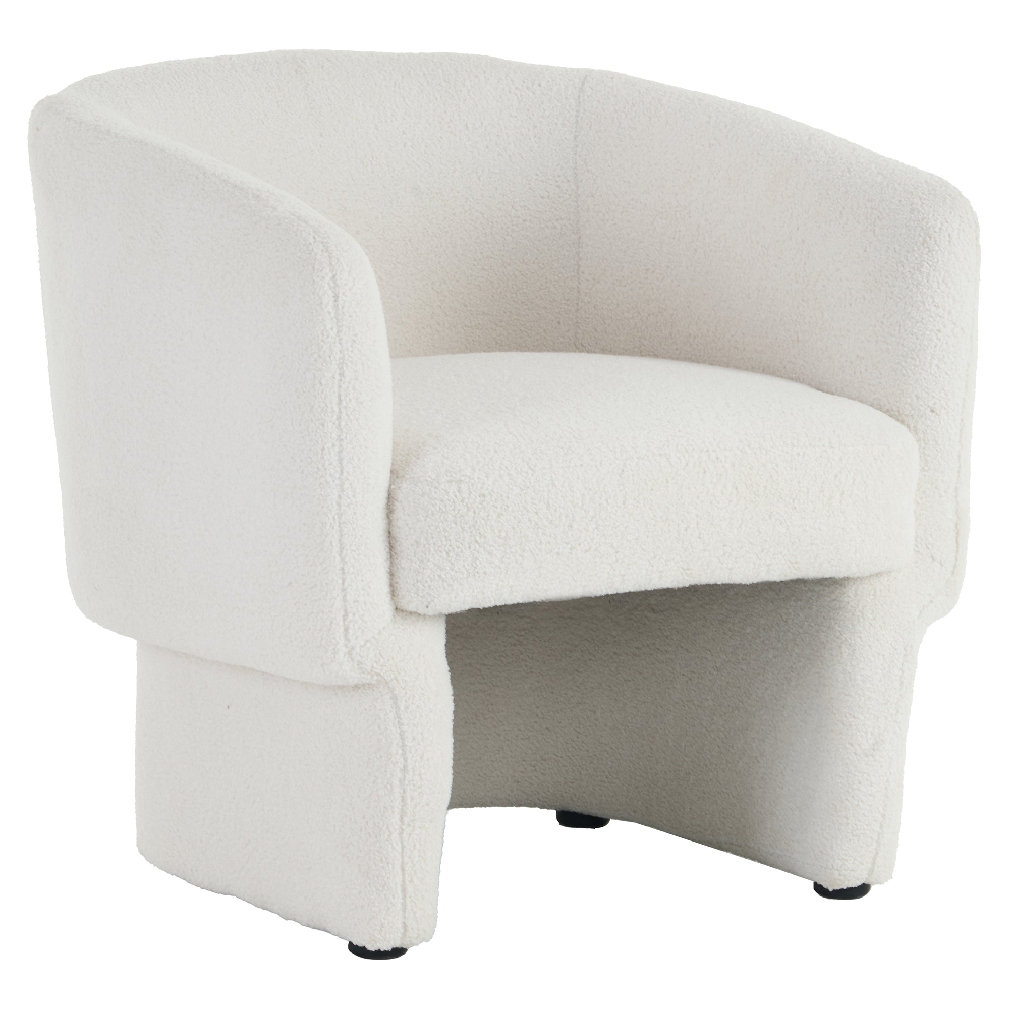 Sheri Accent Chair White Boucle