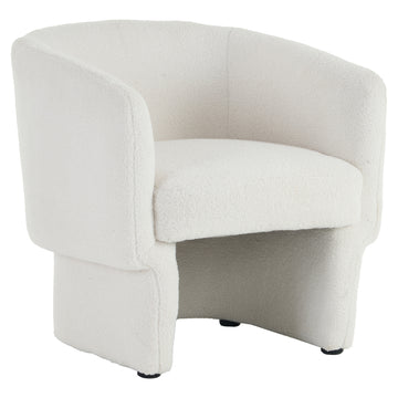 Sheri Accent Chair White Boucle