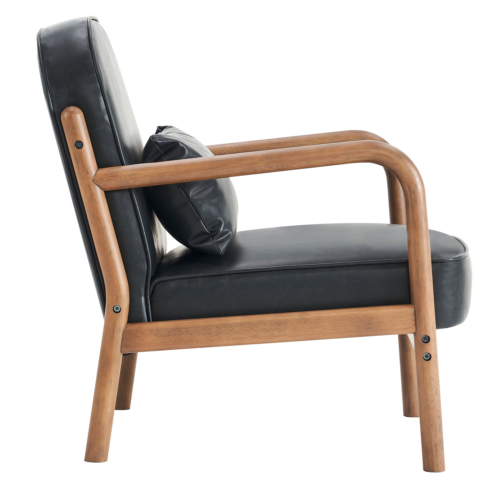 Fani Faux Leather Accent Chair