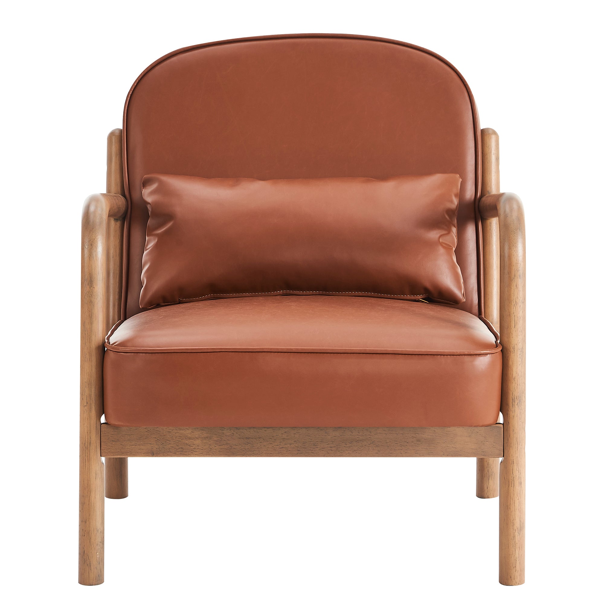 Fani Faux Leather Accent Chair