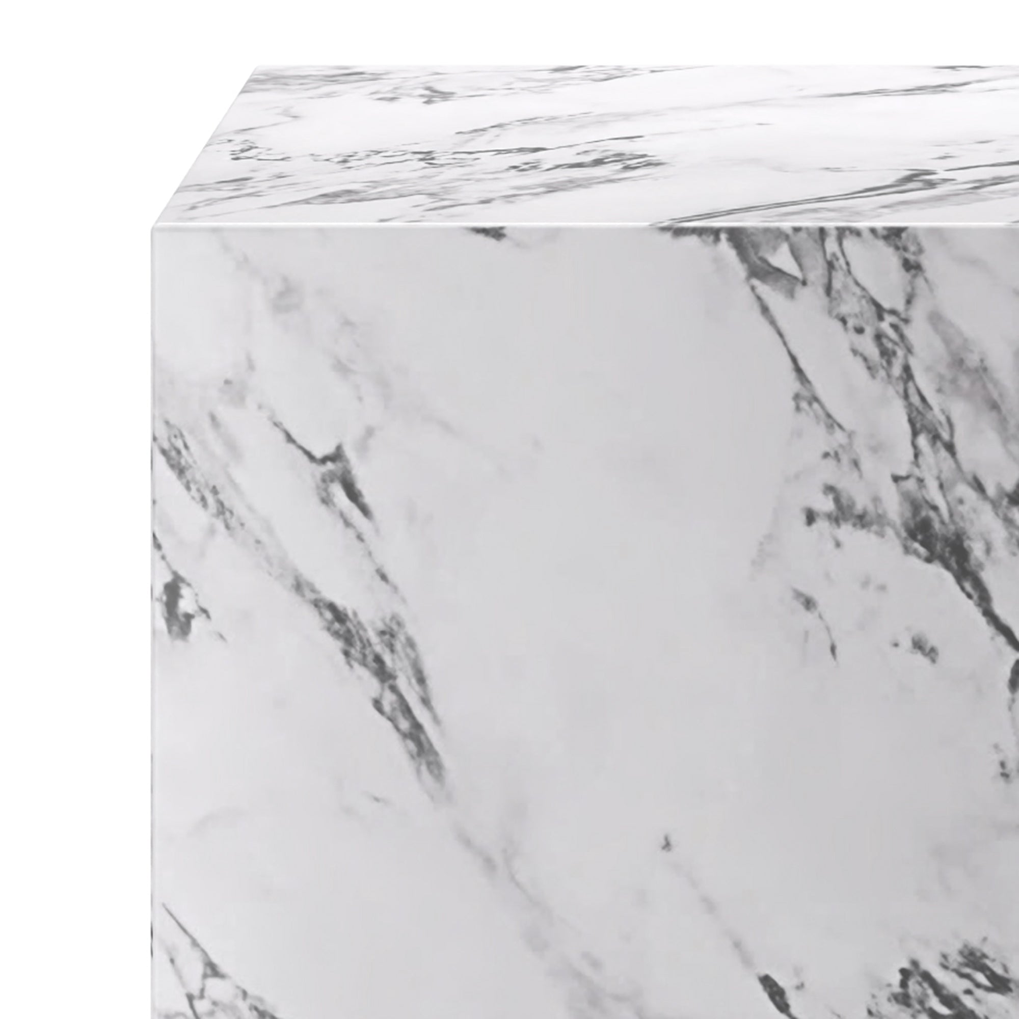 Artemis Square Accent Table Bulgari White