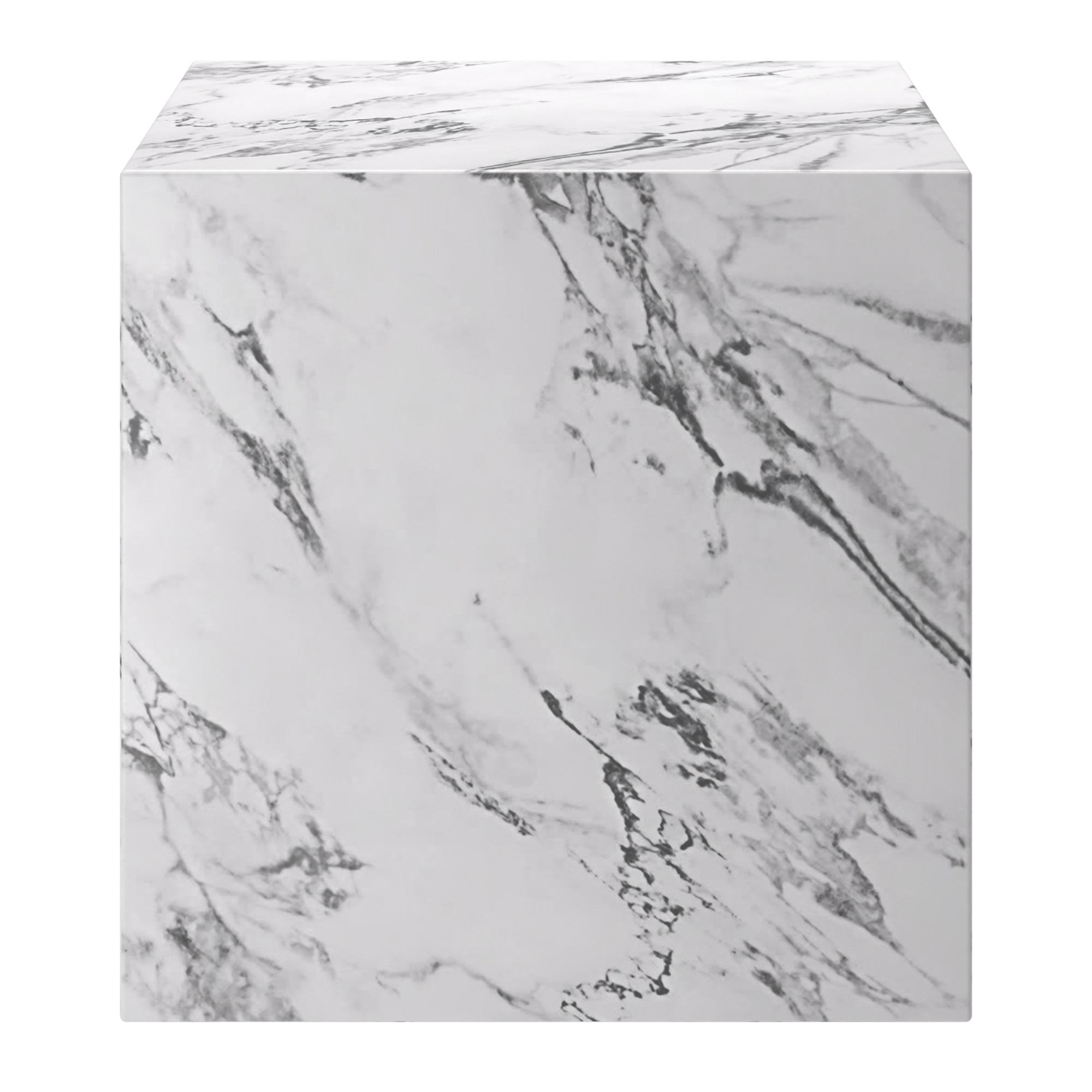 Artemis Square Accent Table Bulgari White
