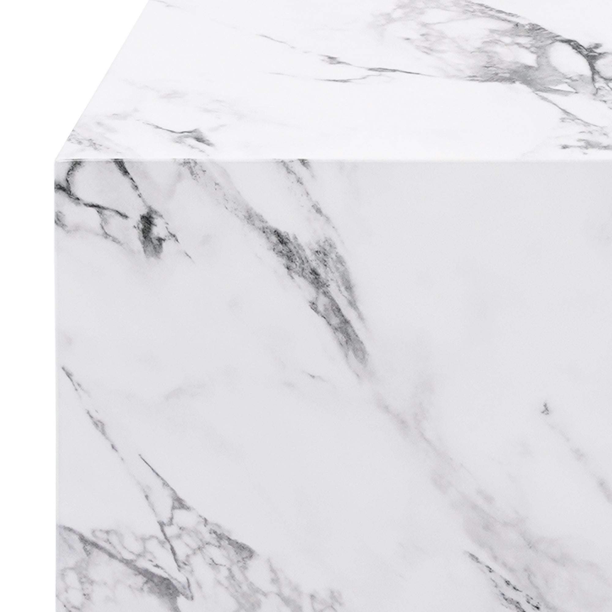 Artemis Square Accent Table Bulgari White