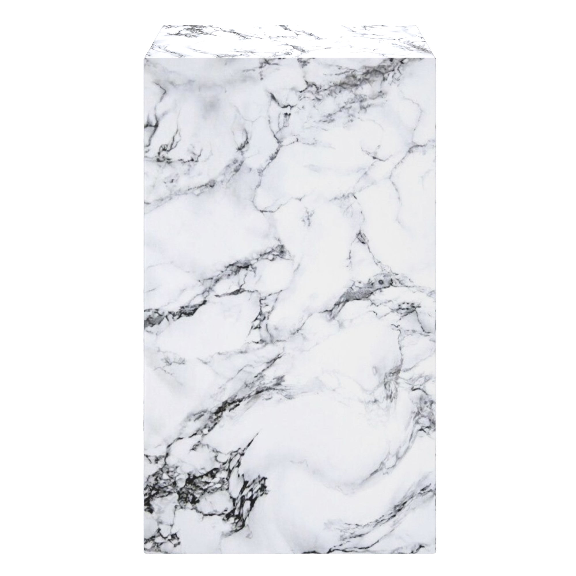 Artemis Tall Accent Table Bulgari White