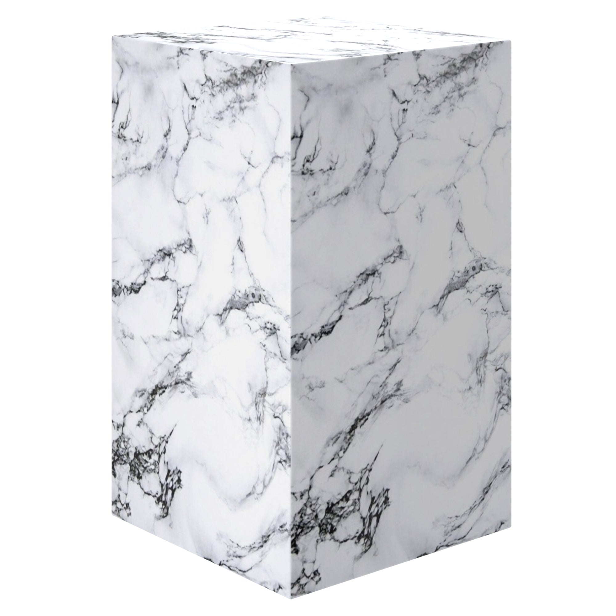 Artemis Tall Accent Table Bulgari White