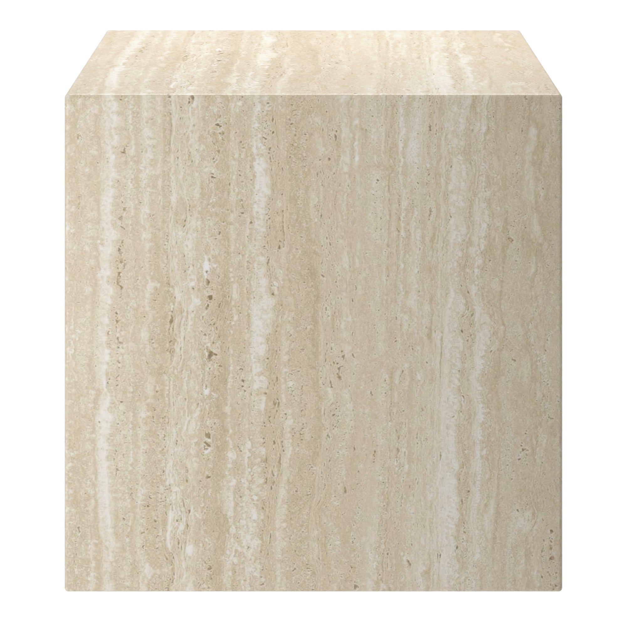 Artemis Square Accent Table Travertine