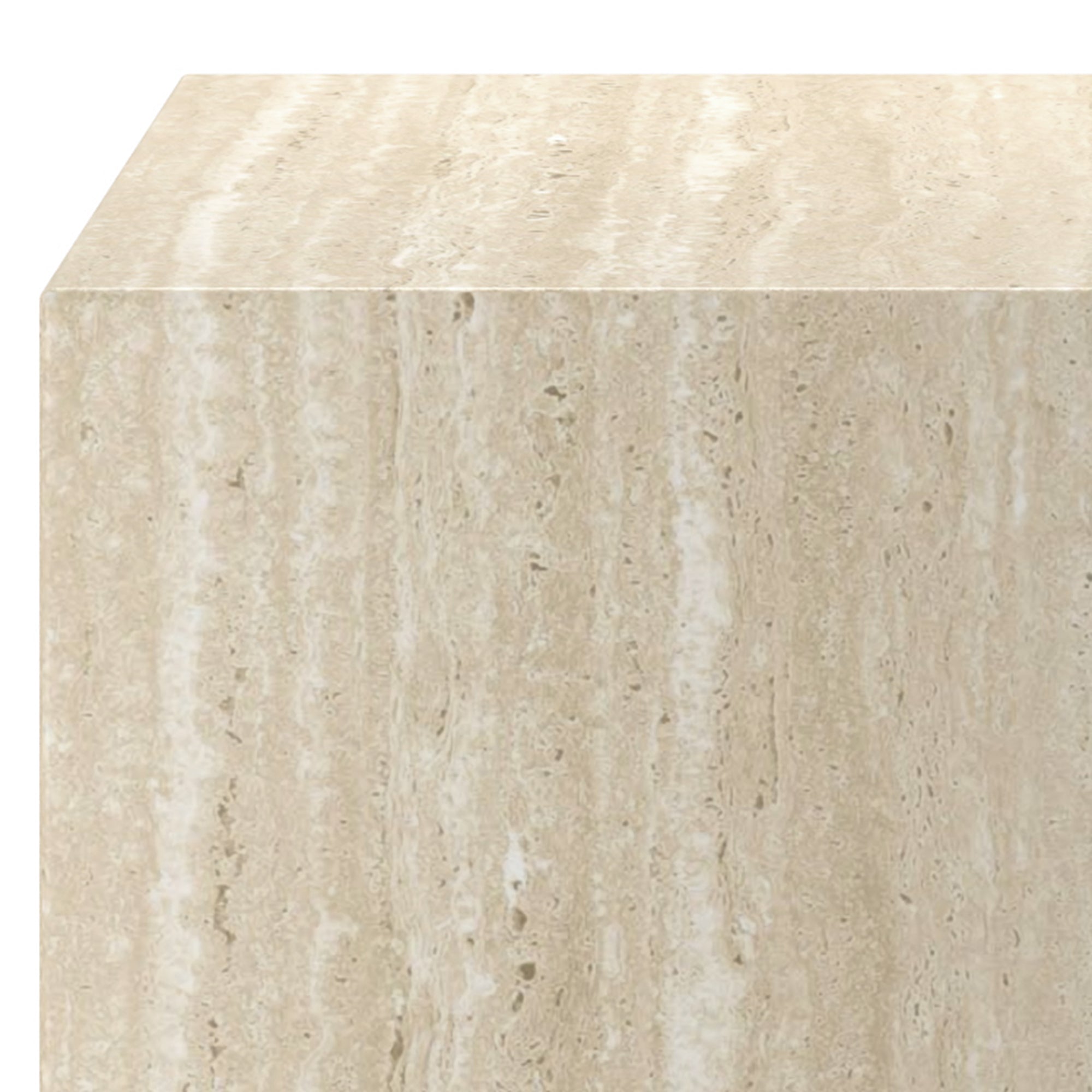 Artemis Square Accent Table Travertine