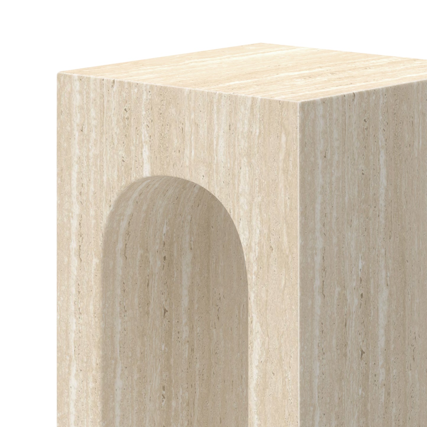 ATTICUS-ACCENT TABLE-TRAVERTINE
