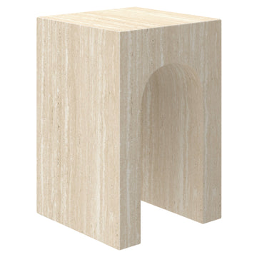 Atticus Accent Table Travertine