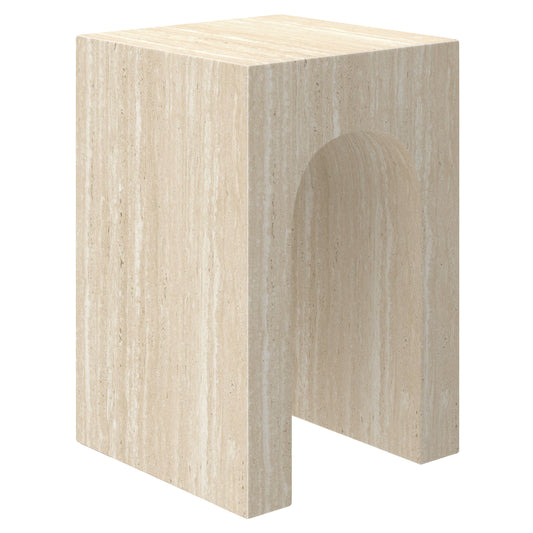 ATTICUS-ACCENT TABLE-TRAVERTINE