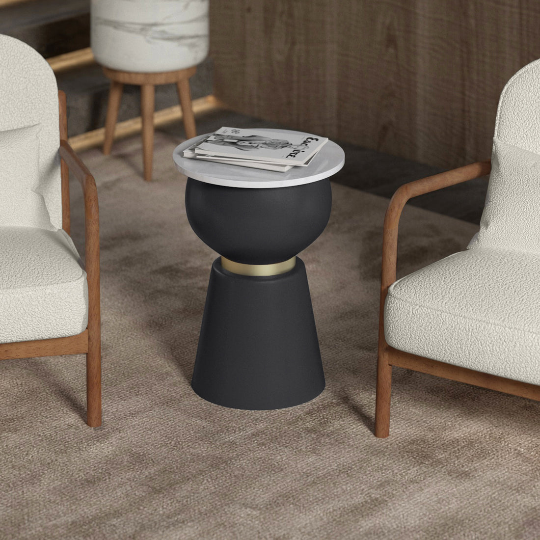 Alora Accent Table White