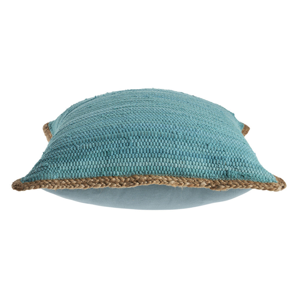 Gray And Natural Cotton And Jute Throw Pillows