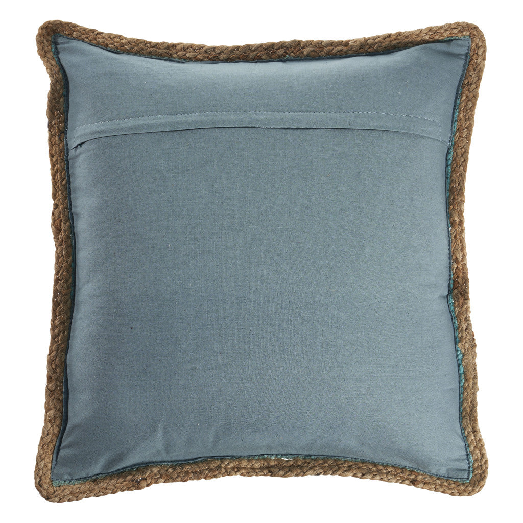 Gray And Natural Cotton And Jute Throw Pillows