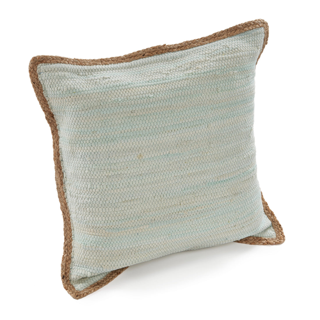 Gray And Natural Cotton And Jute Throw Pillows