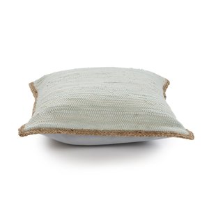 Gray And Natural Cotton And Jute Throw Pillows
