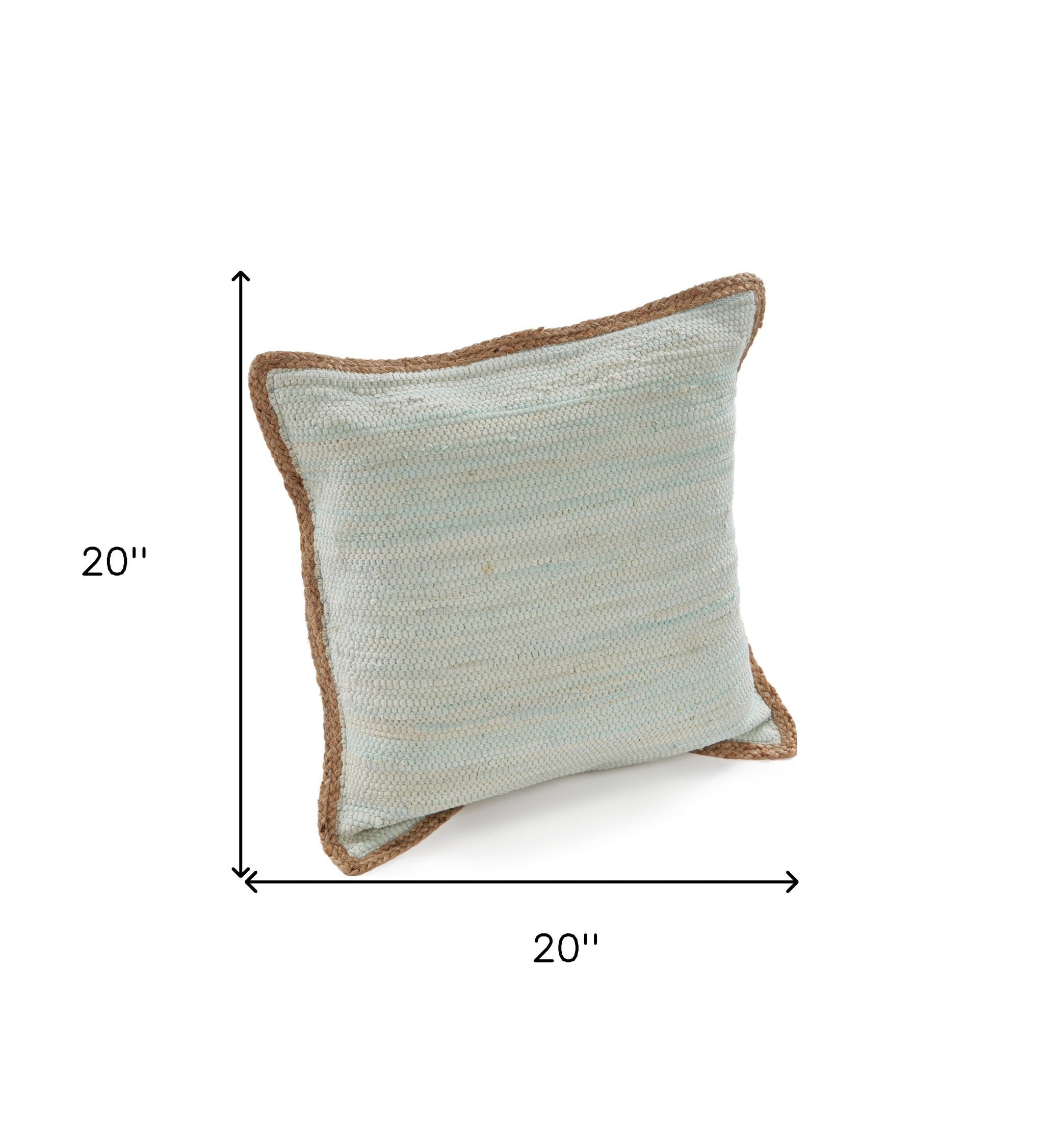 Gray And Natural Cotton And Jute Throw Pillows