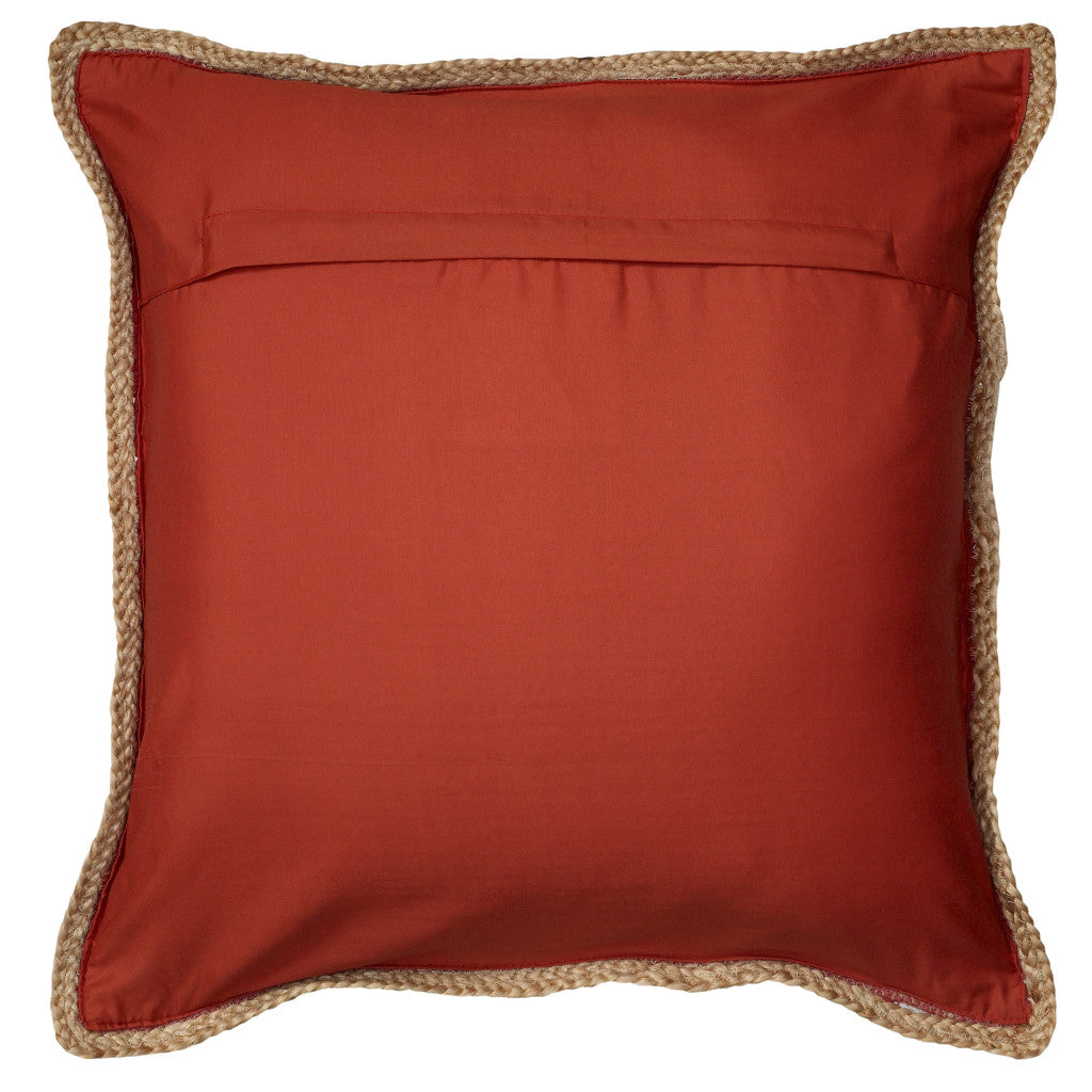 Gray And Natural Cotton And Jute Throw Pillows