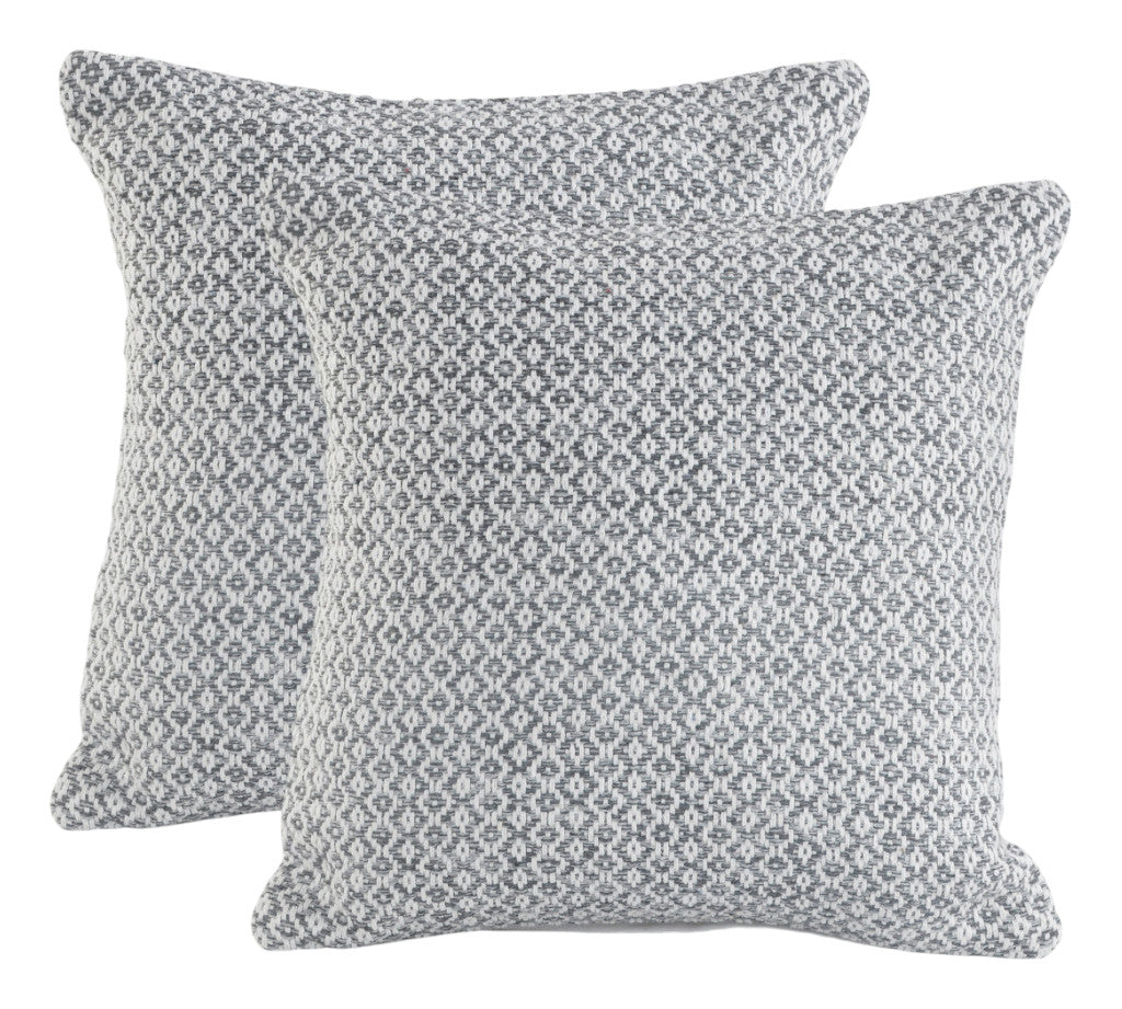 Gray Chevron Cotton Throw Pillow