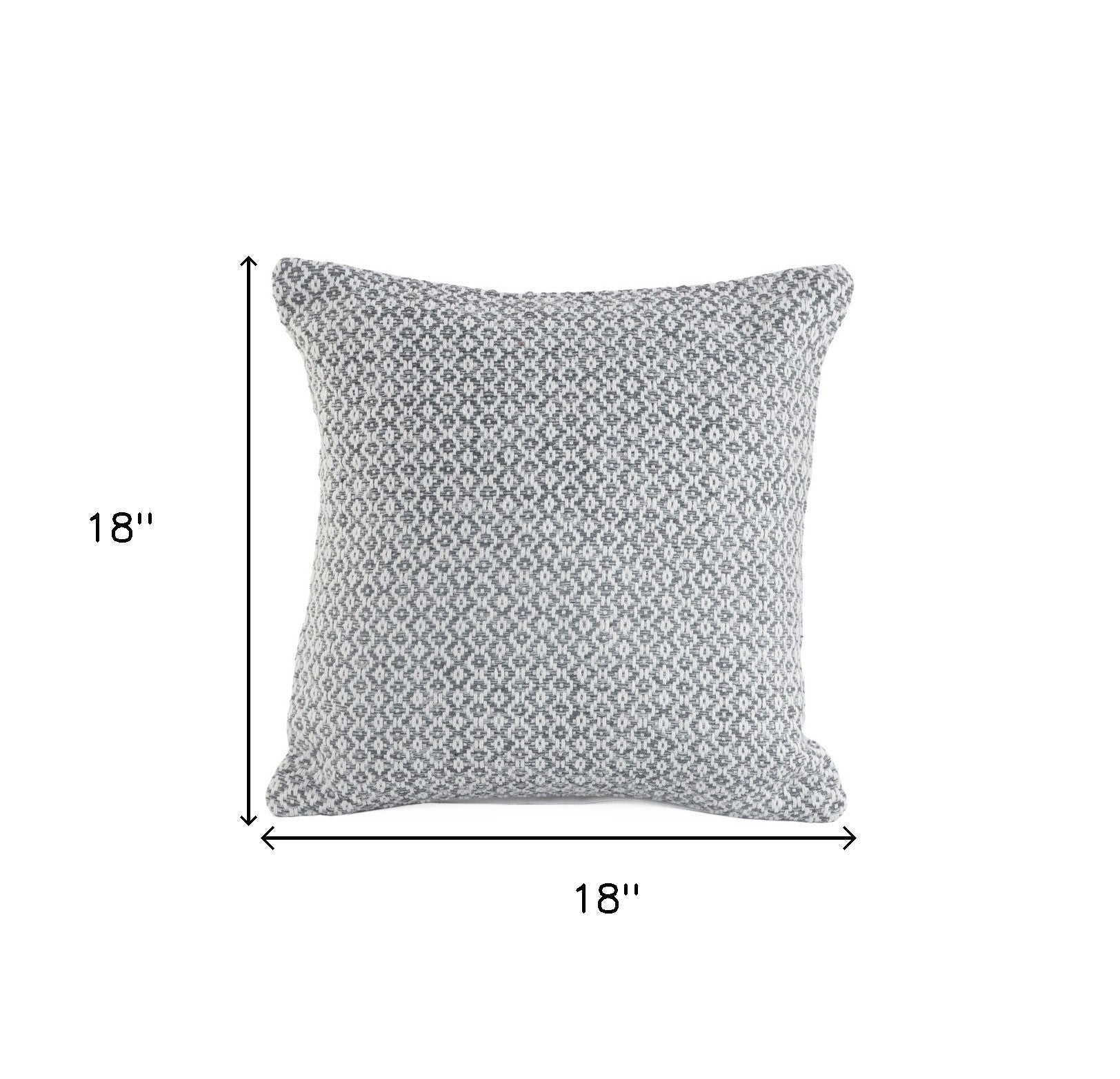 Gray Chevron Cotton Throw Pillow