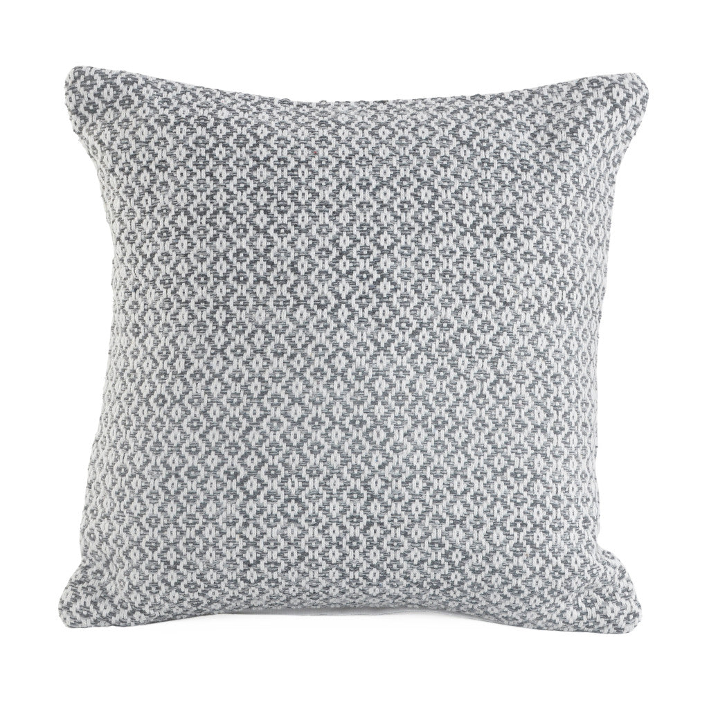 Gray Chevron Cotton Throw Pillow