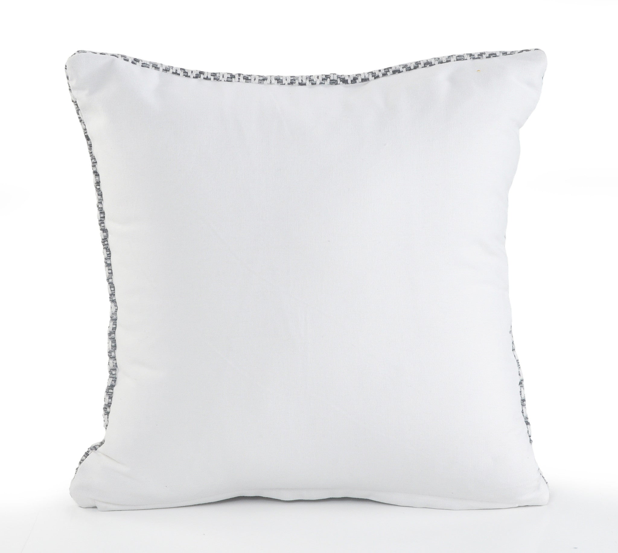 Gray and White Geometric Cotton Throw Pillows