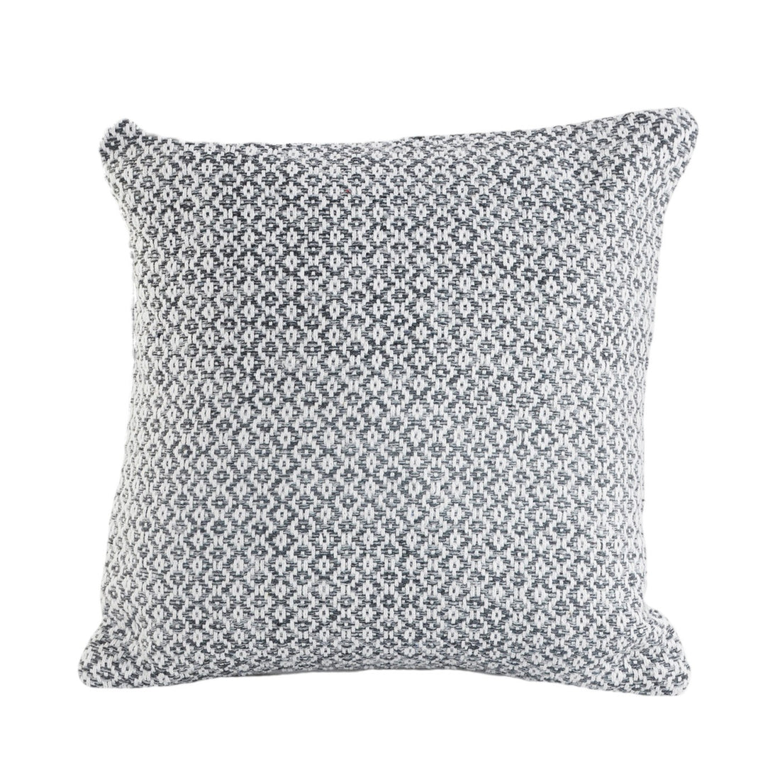 Gray and White Geometric Cotton Throw Pillows