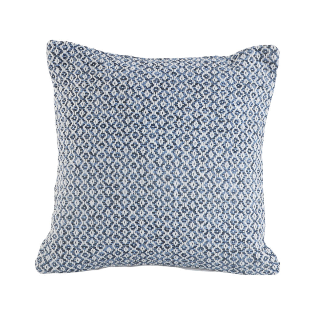Blue Chevron Cotton Throw Pillows