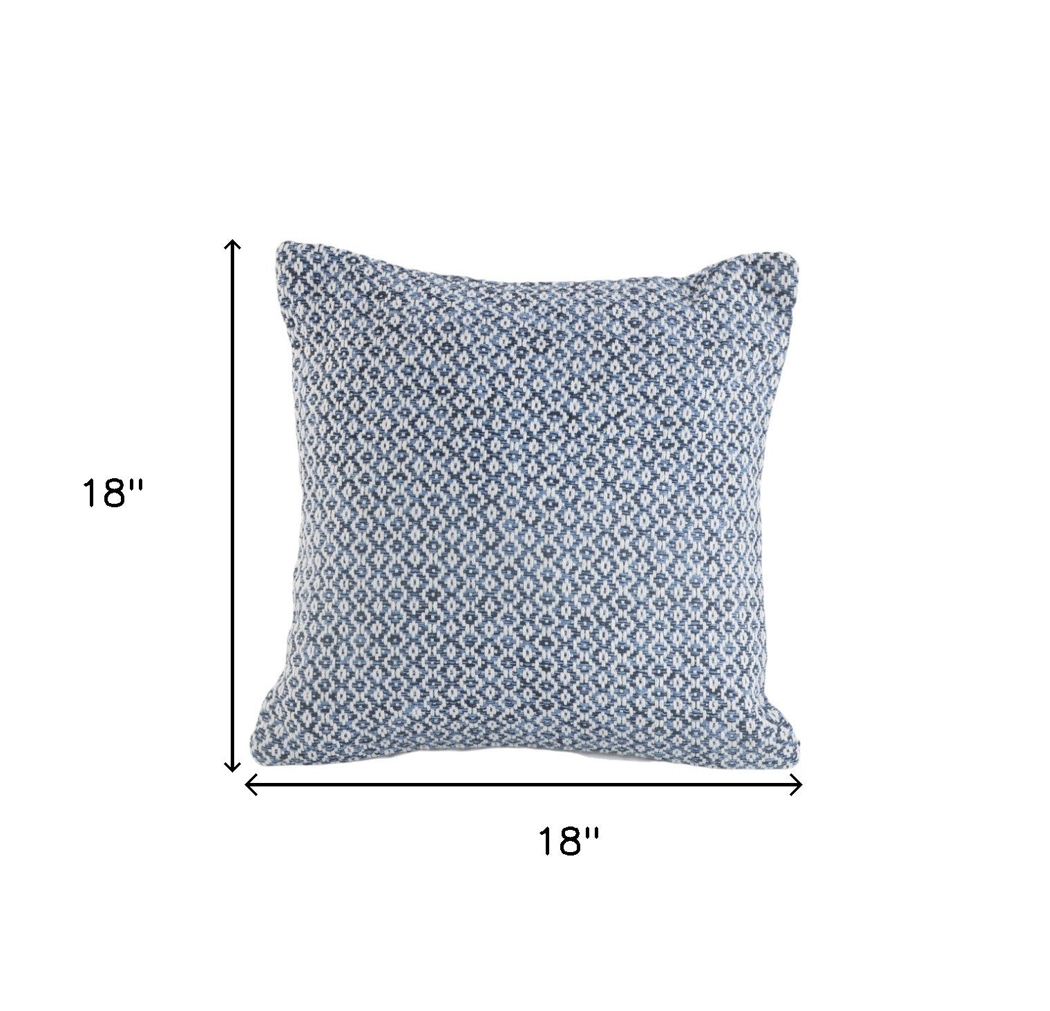Blue Chevron Cotton Throw Pillows